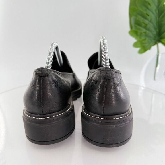 Bernardo Studio Womens Caleb Penny Loafers Block Heel Black Leather Size 11 - Picture 8 of 16